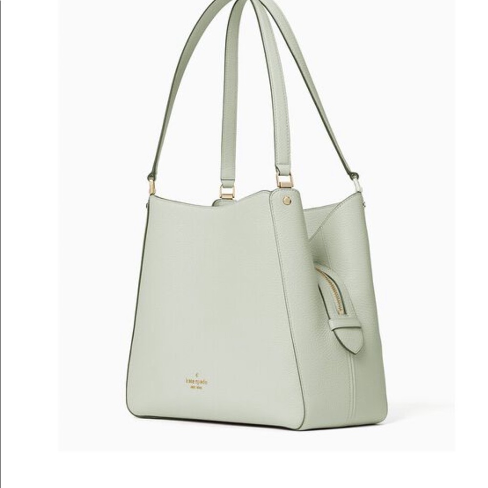 EUC Kate Spade Leila medium shoulder bag Pistachio Green - Picture 3 of 13